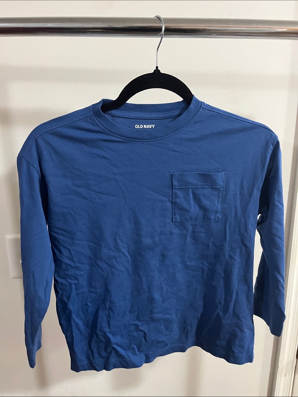 Old Navy Kids Long-Sleeve Pocket Tee - Blue